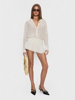 Lioness Girls Girls Girls Long Sleeve Mini Dress Porcelain Polka Large